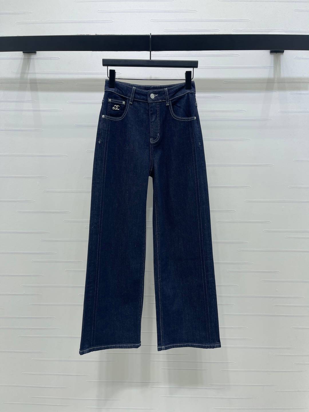 CHANEL シャネル デニムパンツ ハイウエスト ストレート インディゴ