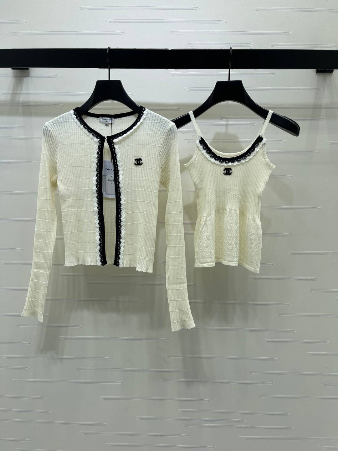 CHANEL シャネル ニット セットアップ レディース ツーピース トップス クリーム