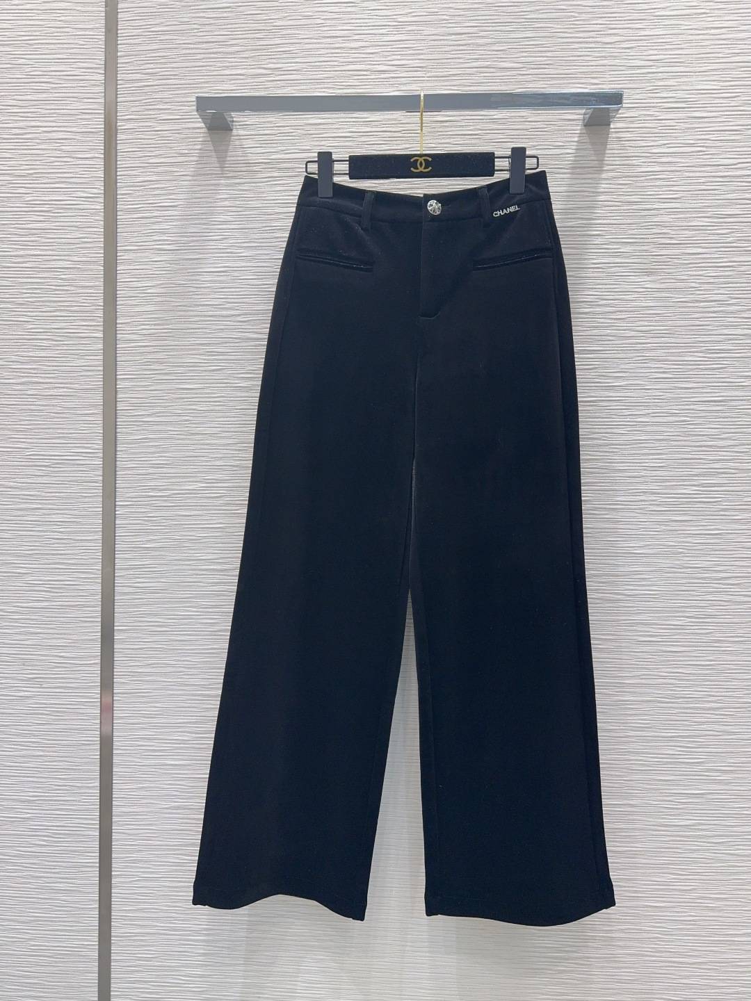 CHANEL シャネル ワイドパンツ ハイウエスト ロング ブラック