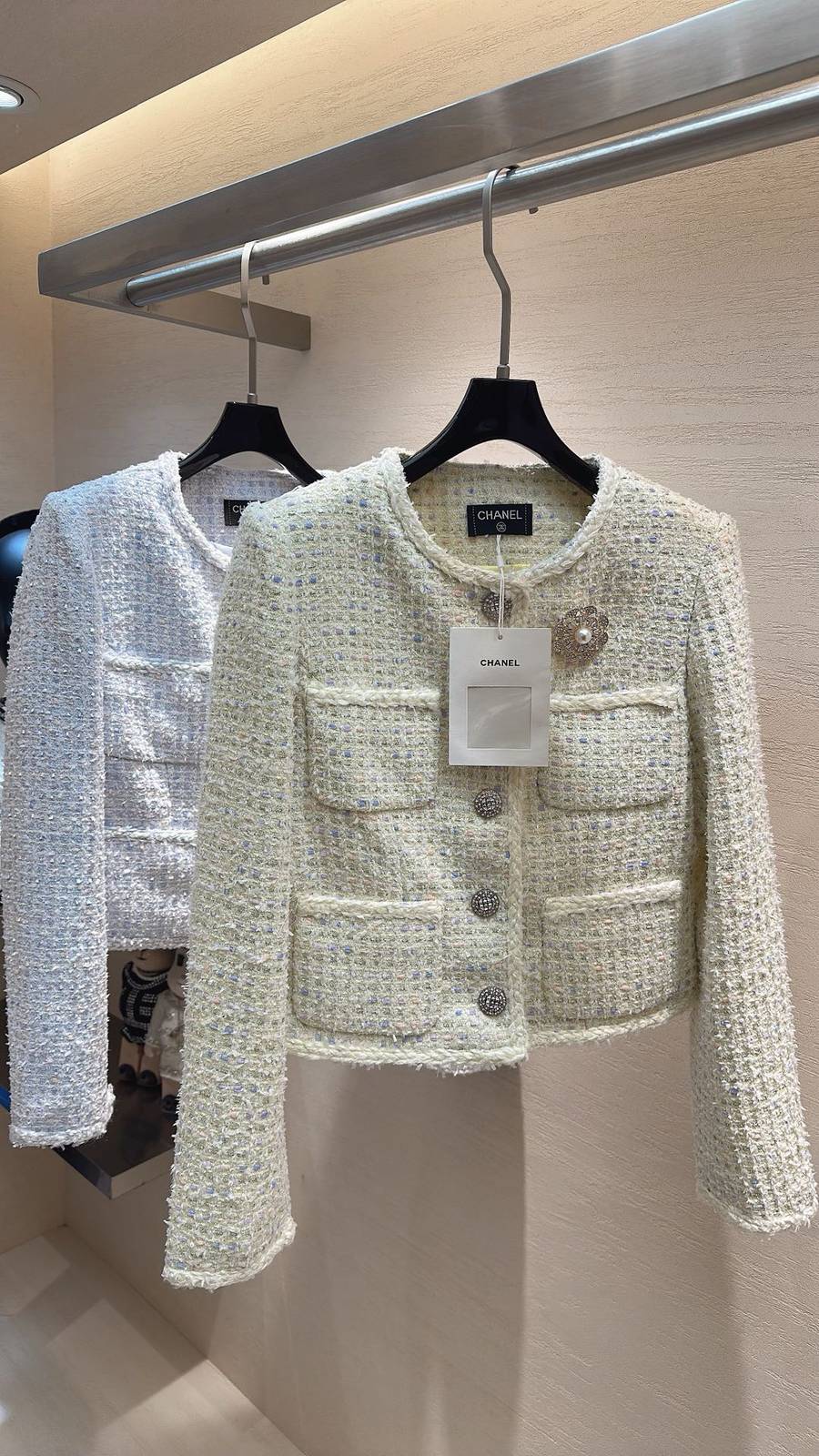 CHANEL シャネル ツイードジャケット ショート丈 レディース 通勤 ミックスカラー