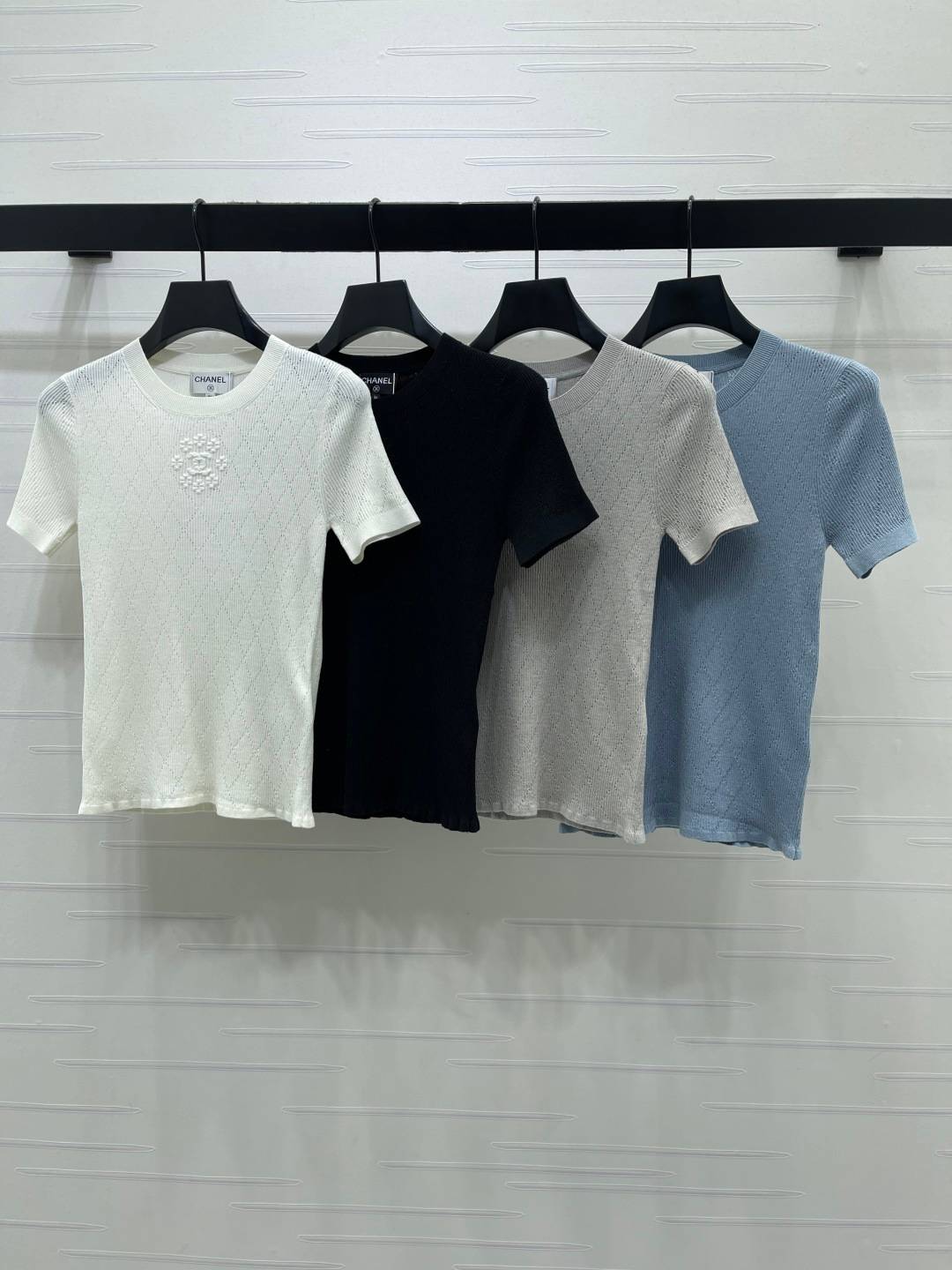 CHANEL シャネル ニット 半袖 クルーネック レディース 4色