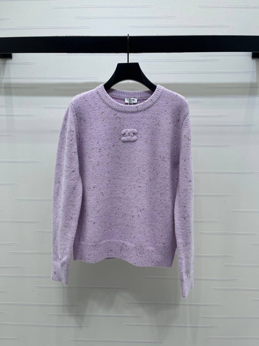 CHANEL シャネル ニット 長袖 クルーネック パープル