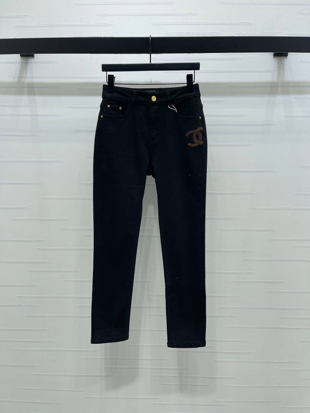 CHANEL シャネル スキニーパンツ レディース 伸縮 通勤 ブラック