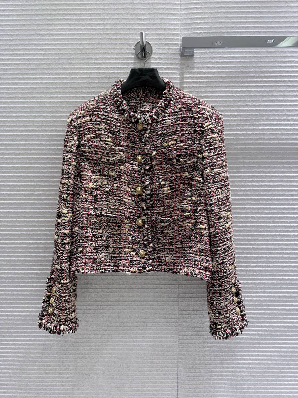 CHANEL シャネル ツイードジャケット ショート丈 レディース パステル