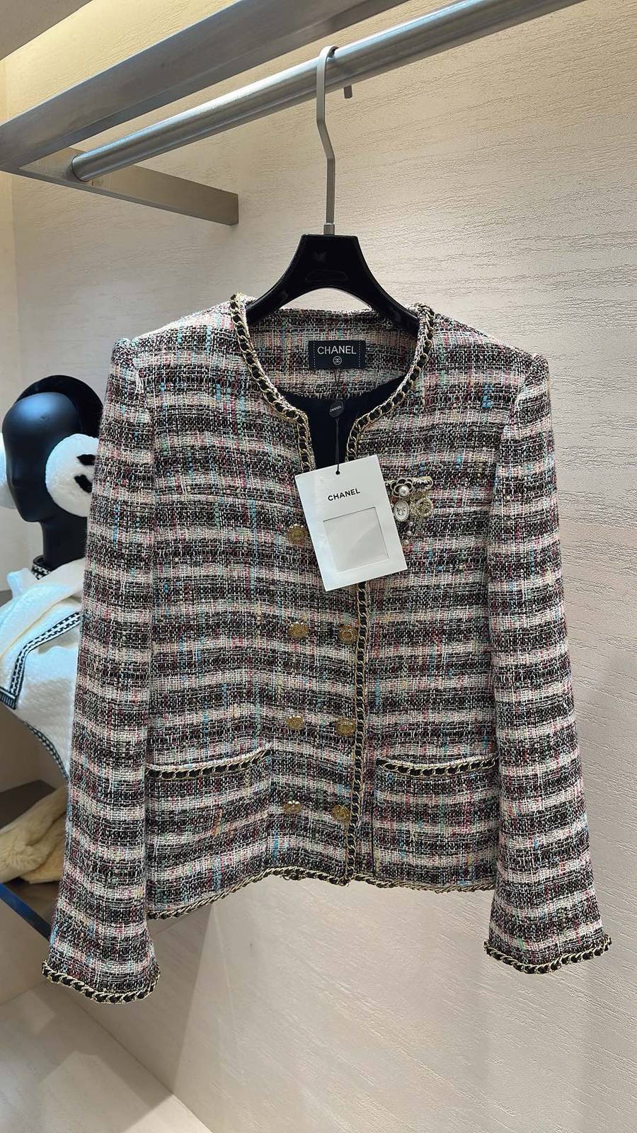 CHANEL シャネル ジャケット 長袖 レディース 通勤 マルチカラー