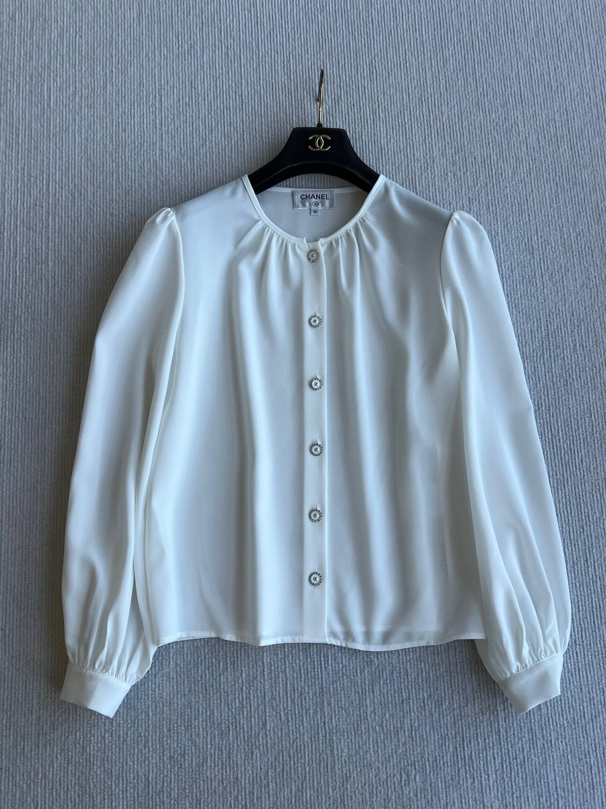 CHANEL シャネル ブラウス 長袖 通勤 ホワイト