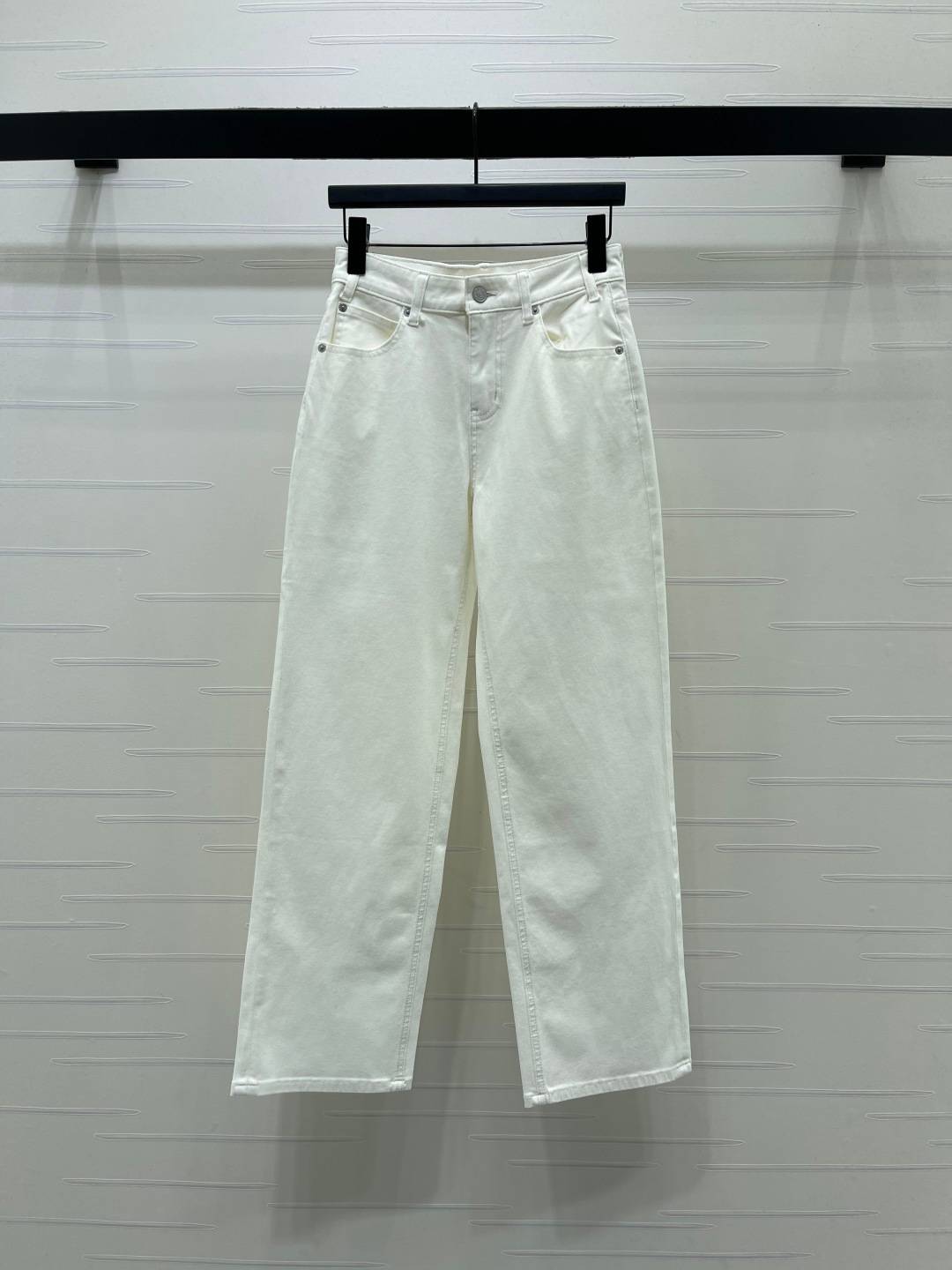CHANEL シャネル デニムパンツ ハイウエスト ストレート ホワイト