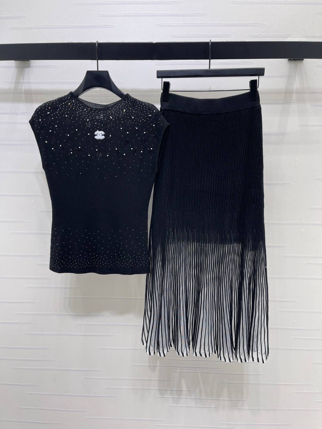 CHANEL シャネル ツーピース レディース スカート ブラック