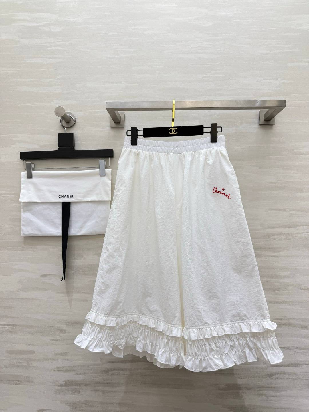 CHANEL シャネル ワイドパンツ 通勤 白