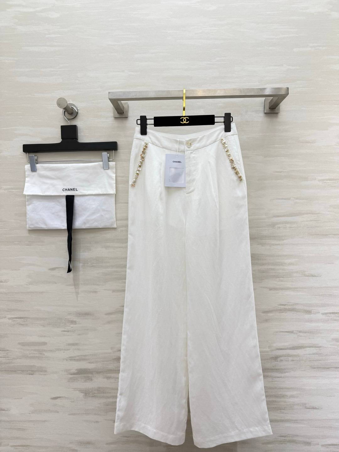 CHANEL シャネル ハイウエスト ワイド ホワイト