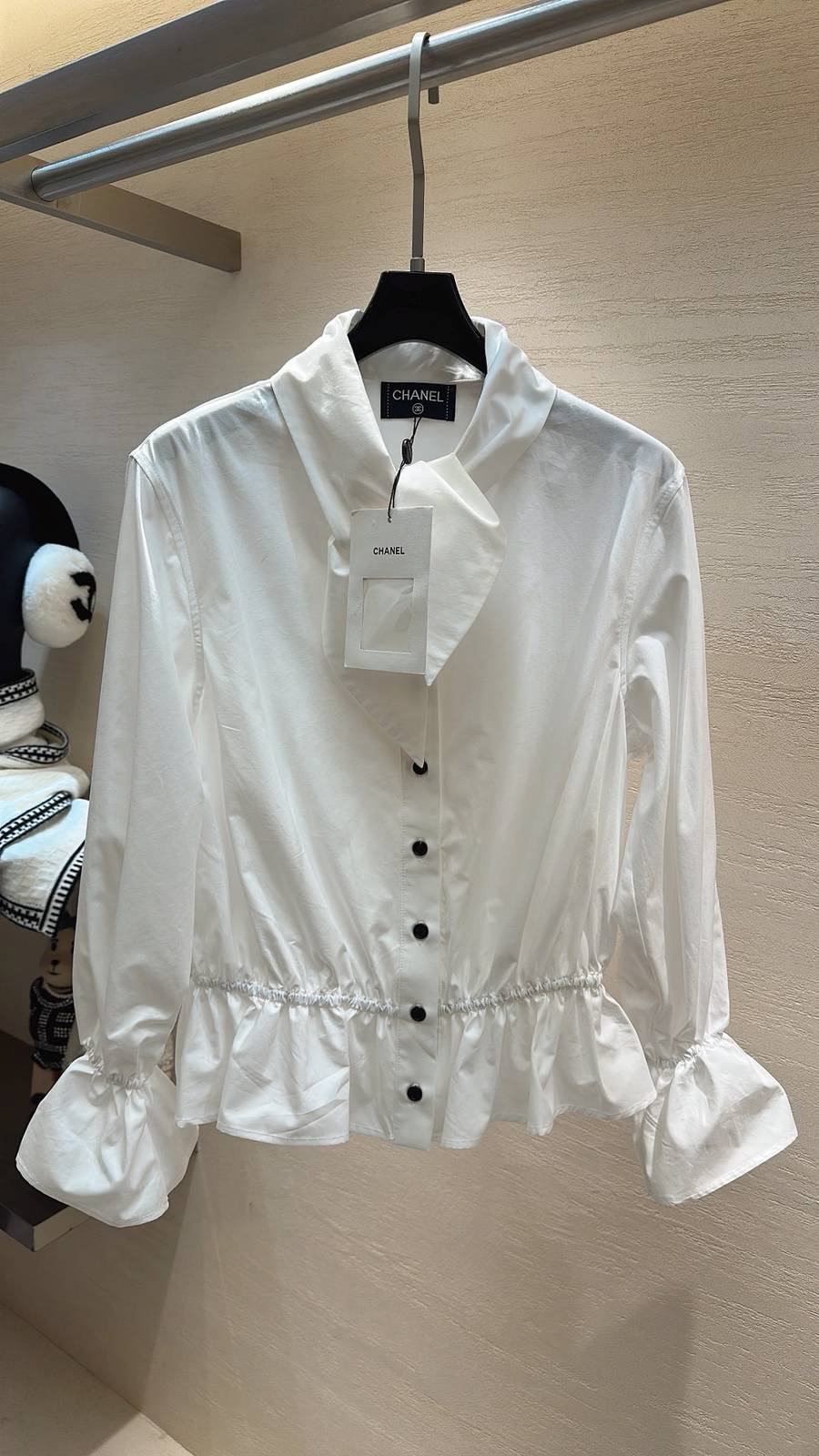 CHANEL シャネル ブラウス 長袖 ロングスリーブ ホワイト