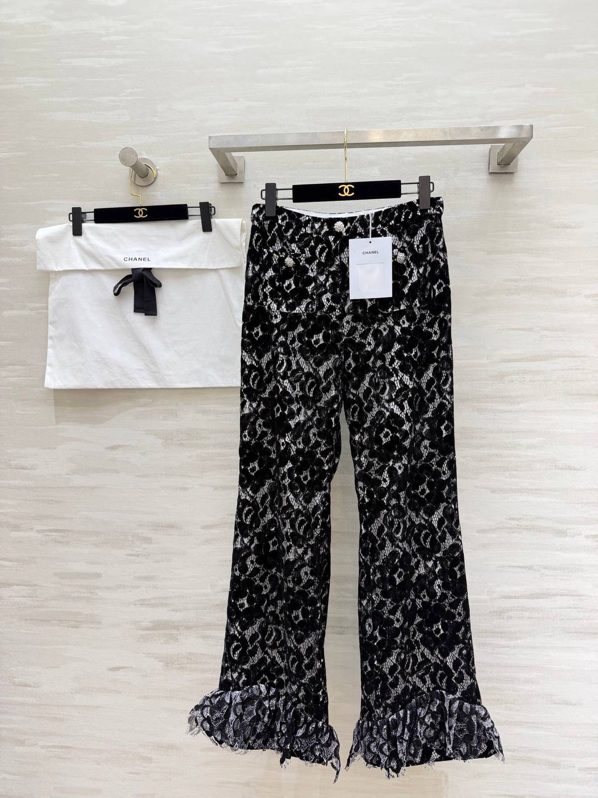 CHANEL シャネル トップス レース ブラック