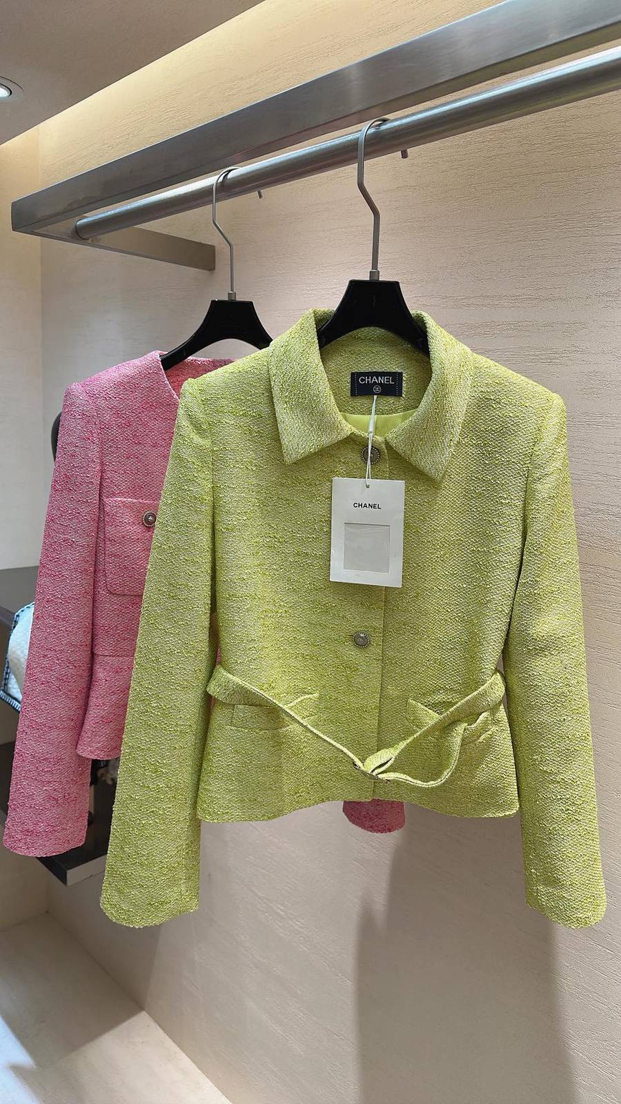 CHANEL シャネル ブラウス 長袖 レディース シルバーグリーン