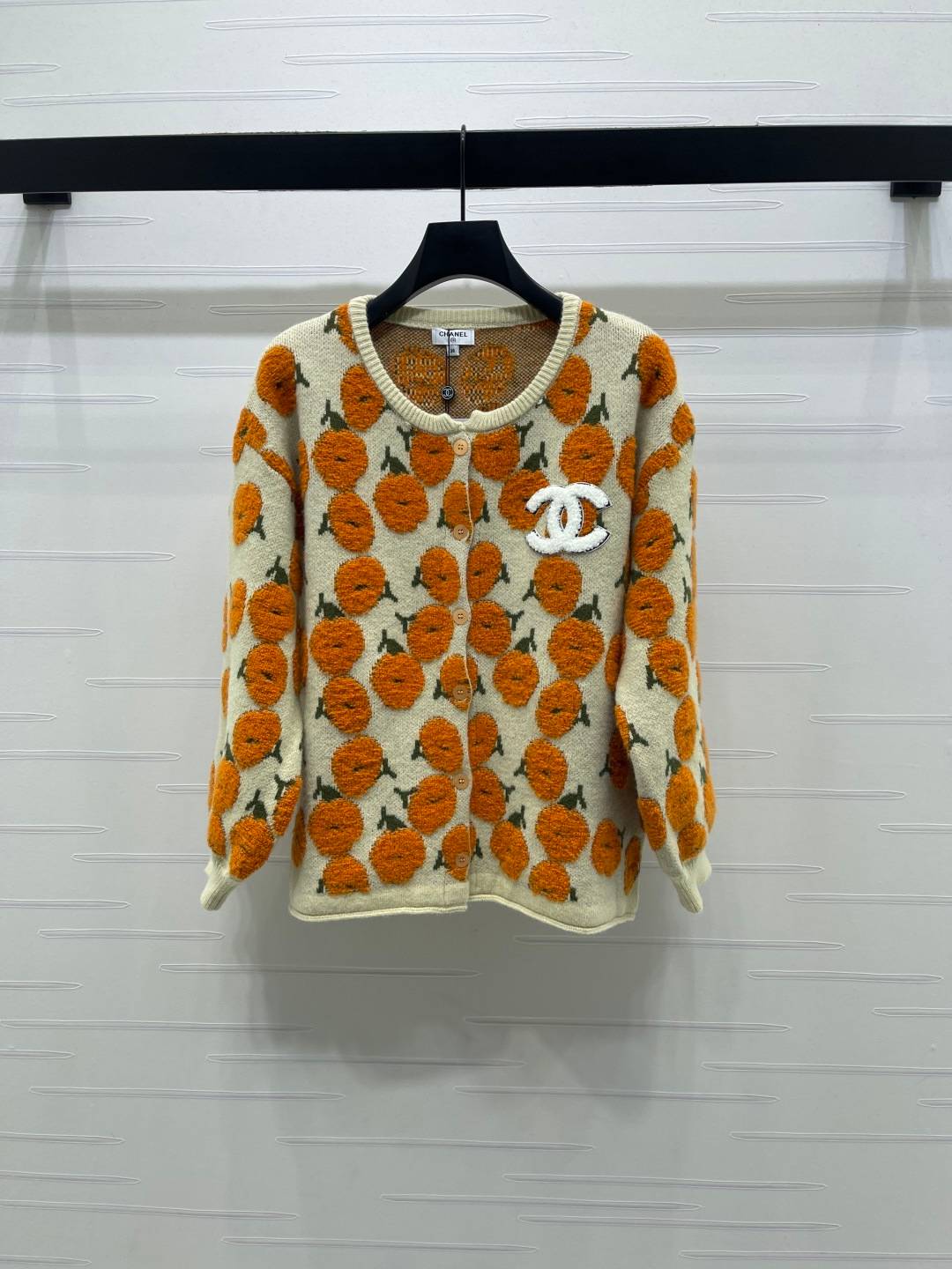 CHANEL シャネル ニットセーター ロゴ オレンジ