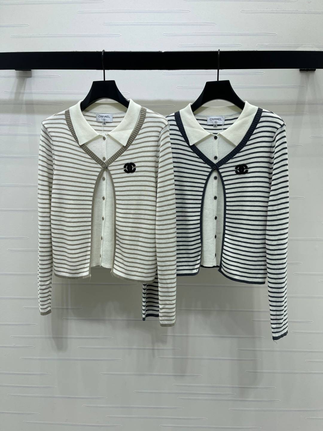 CHANEL シャネル ニットカーディガン 長袖 ボタン ブラック