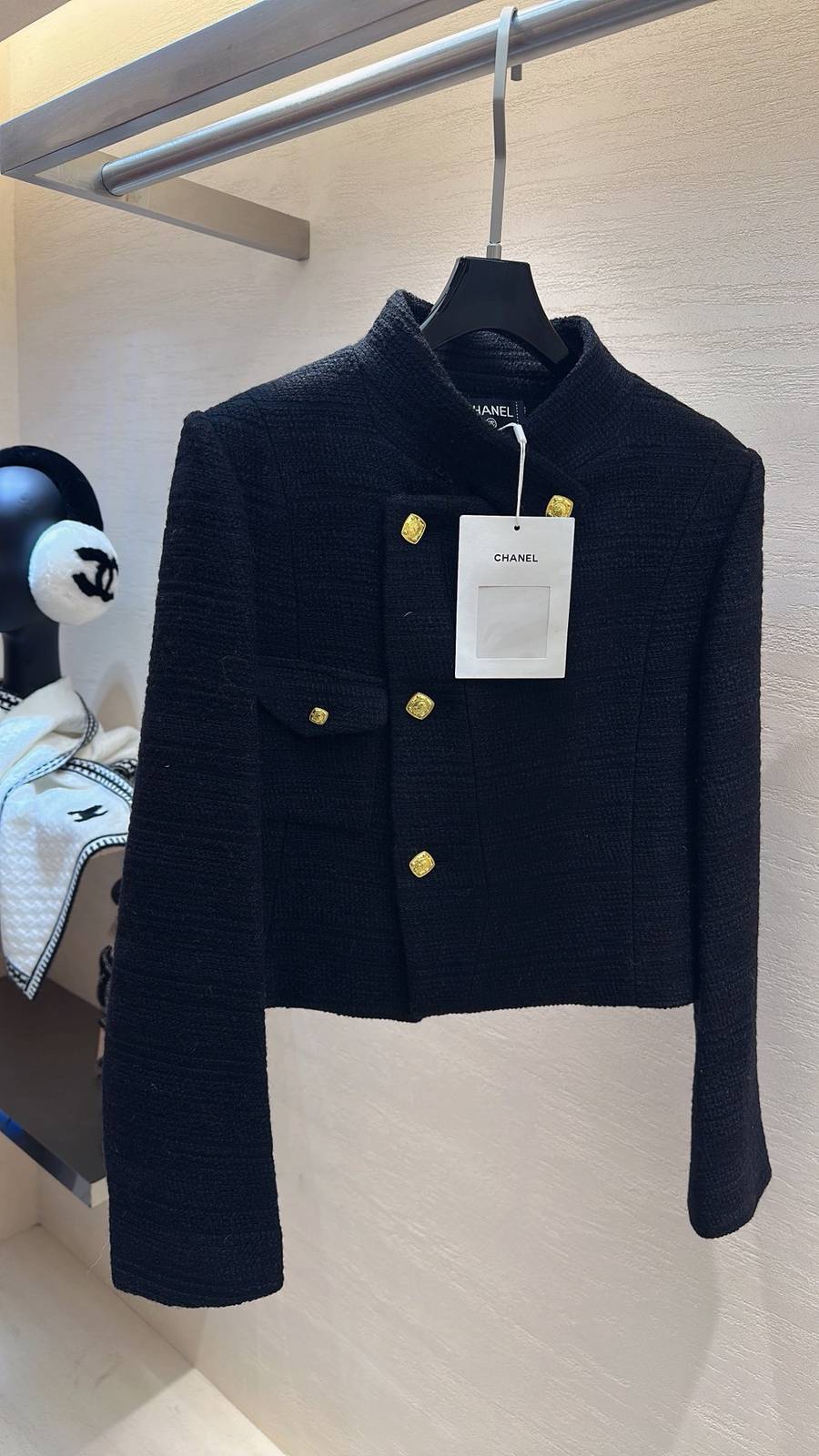 CHANEL シャネル ツイードジャケット レディース ブラック
