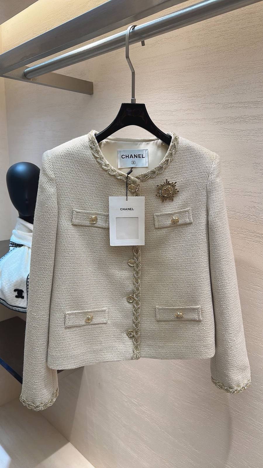 CHANEL シャネル ツイードジャケット レディース ナチュラル