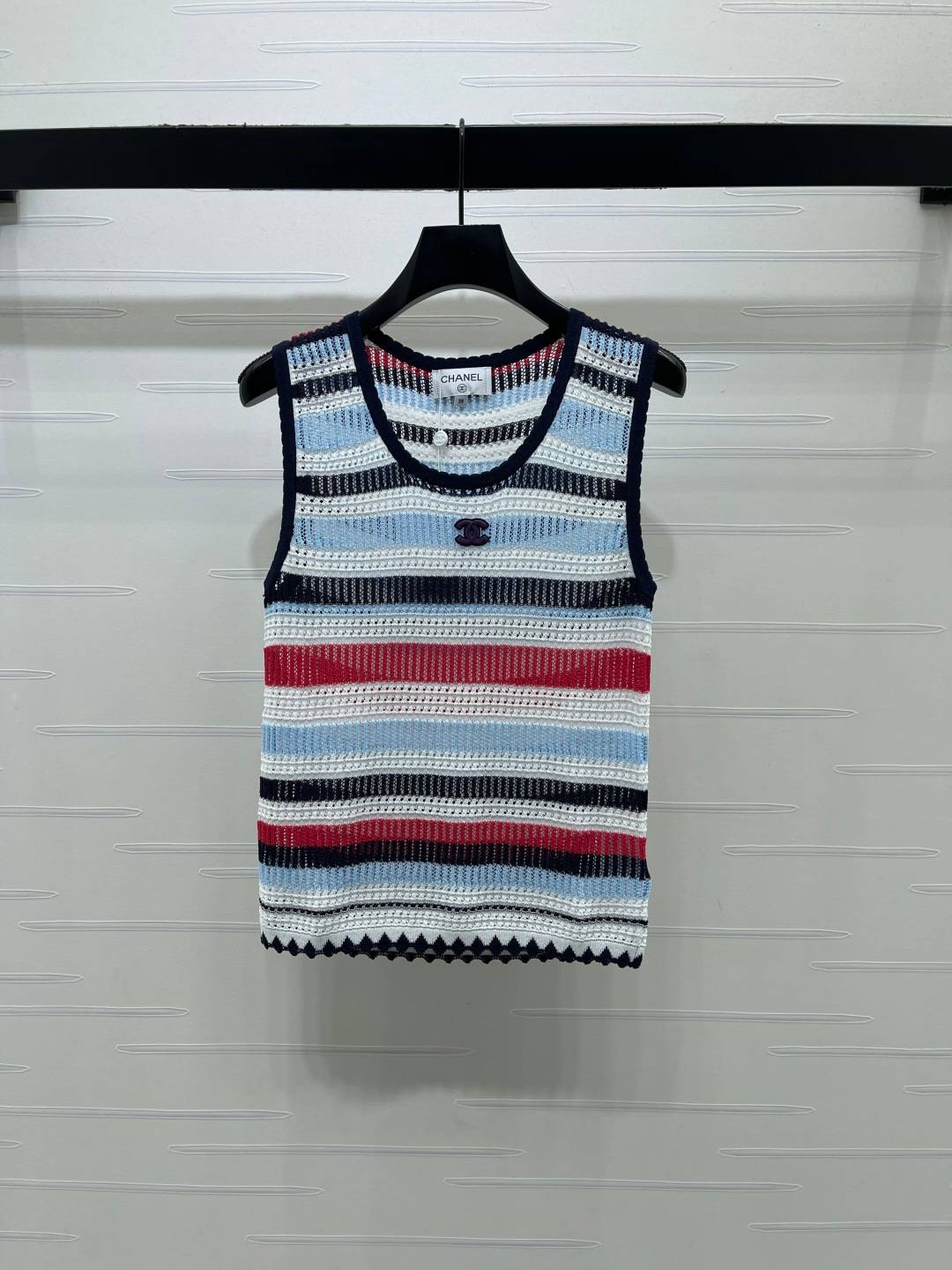 CHANEL シャネル ノースリーブトップス レディース カラーブロック
