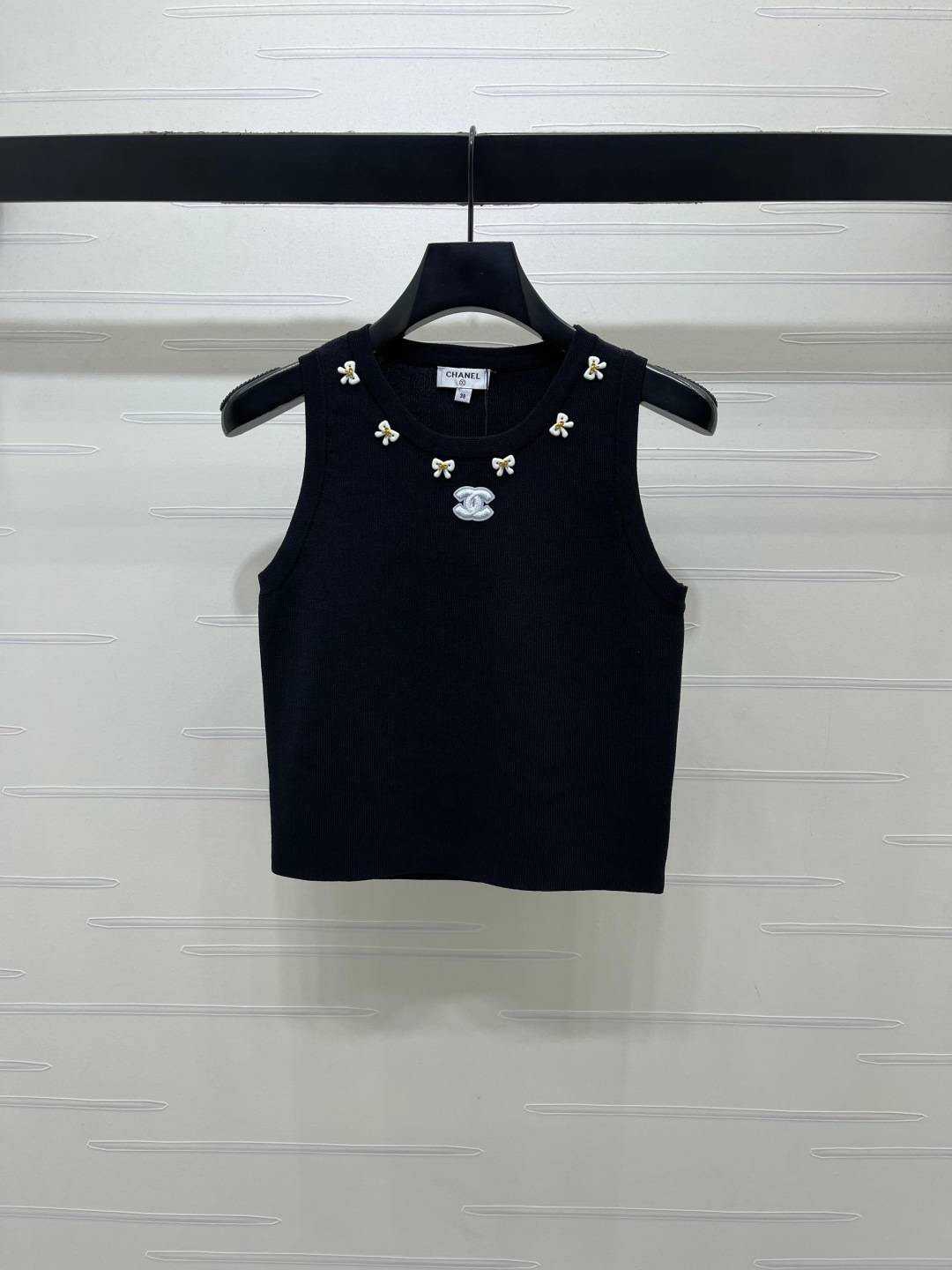 CHANEL シャネル ロゴ ベスト レディース ブラック