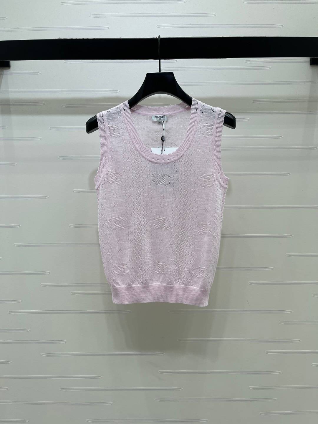 CHANEL シャネル トレンド ノースリーブトップス ロゴ ピンク