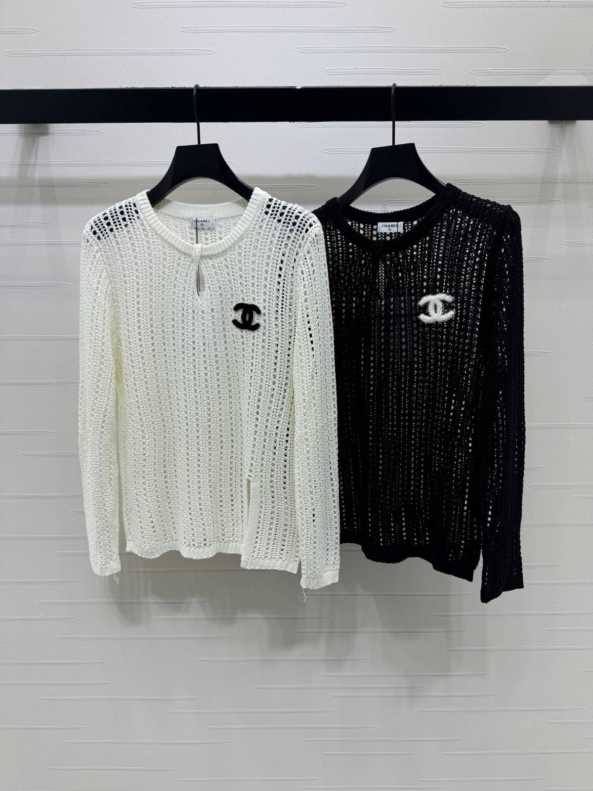 CHANEL シャネル ニットカーディガン 長袖 ボタン ブラック ベージュ