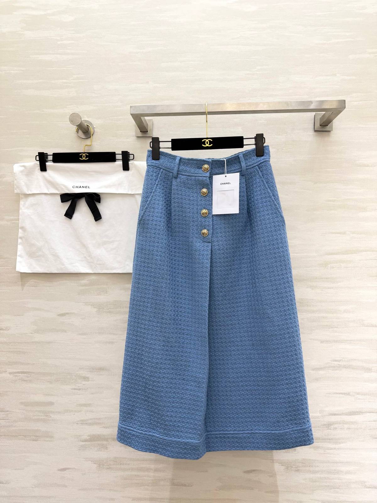 CHANEL シャネル 七分ズボン ブルー