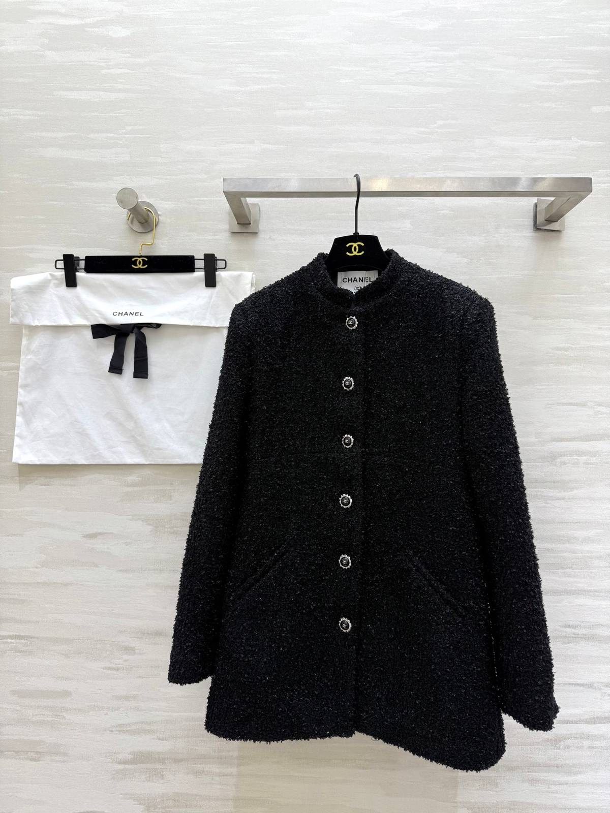 CHANEL シャネル ツイードジャケット レディース ブラック