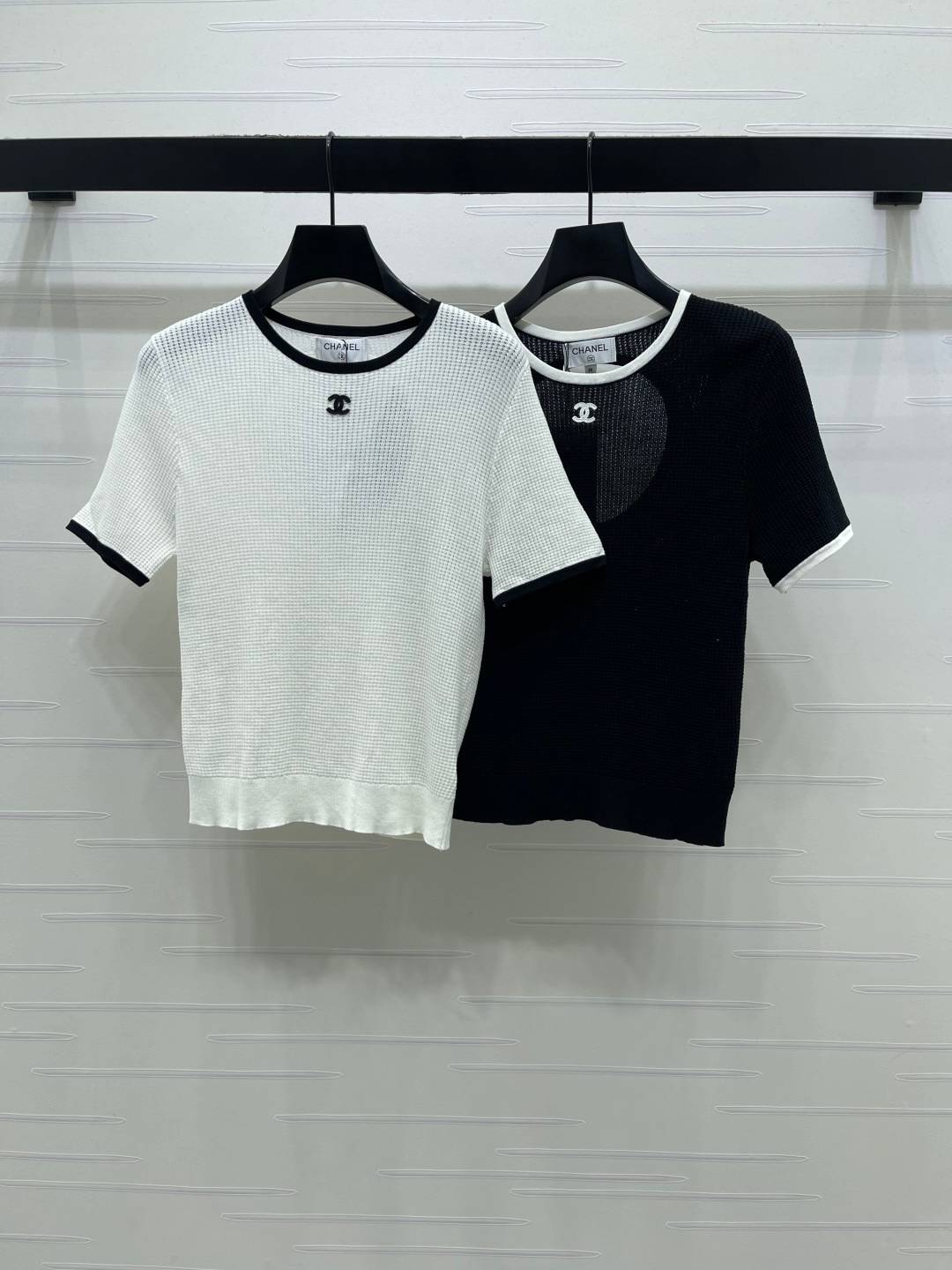 CHANEL シャネル ニットカーディガン 半袖 ロング丈 ホワイト