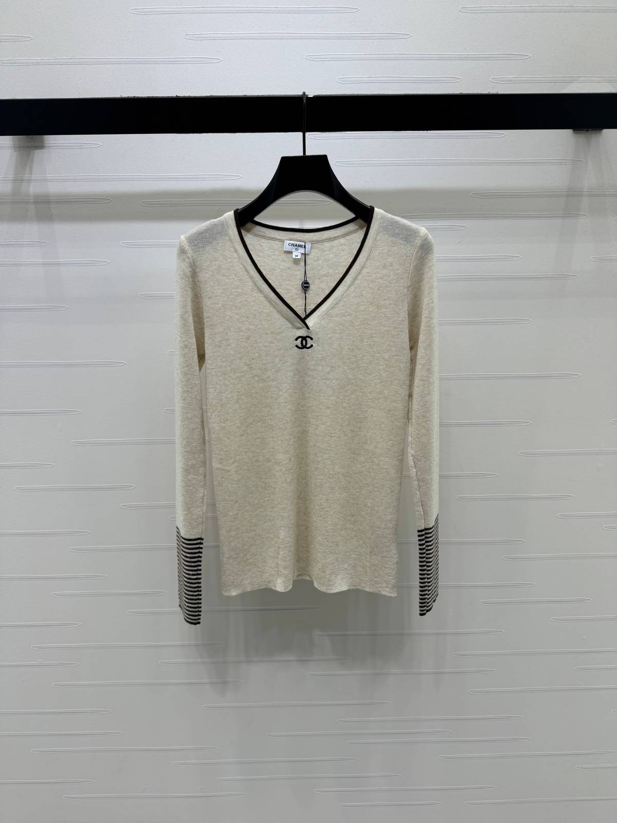 CHANEL シャネル ニットカーディガン 長袖 Vネック ブラック