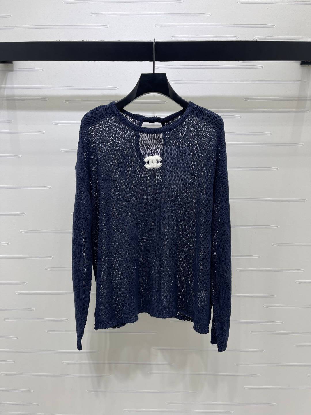CHANEL シャネル ニットカーディガン 長袖 ロング丈 ブラック