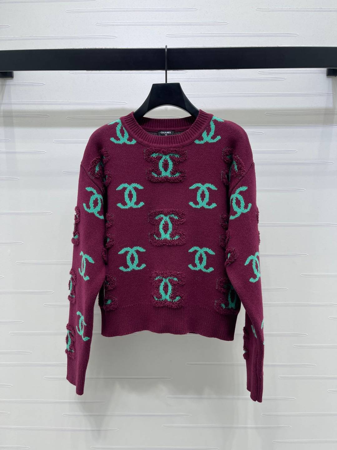 CHANEL シャネル ニットカーディガン 長袖 クルーネック ブラック ベージュ