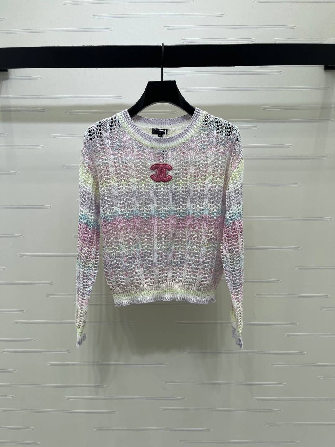 CHANEL シャネル ニットカーディガン 長袖 カラフルグレージュ