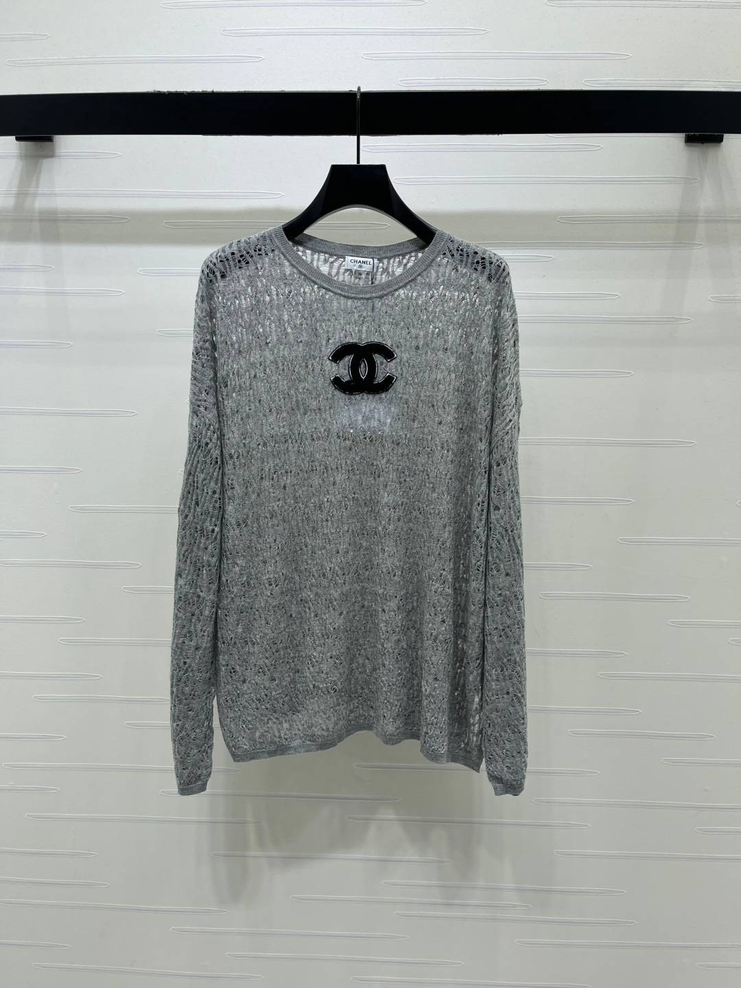 CHANEL シャネル ニットカーディガン 長袖 グレー