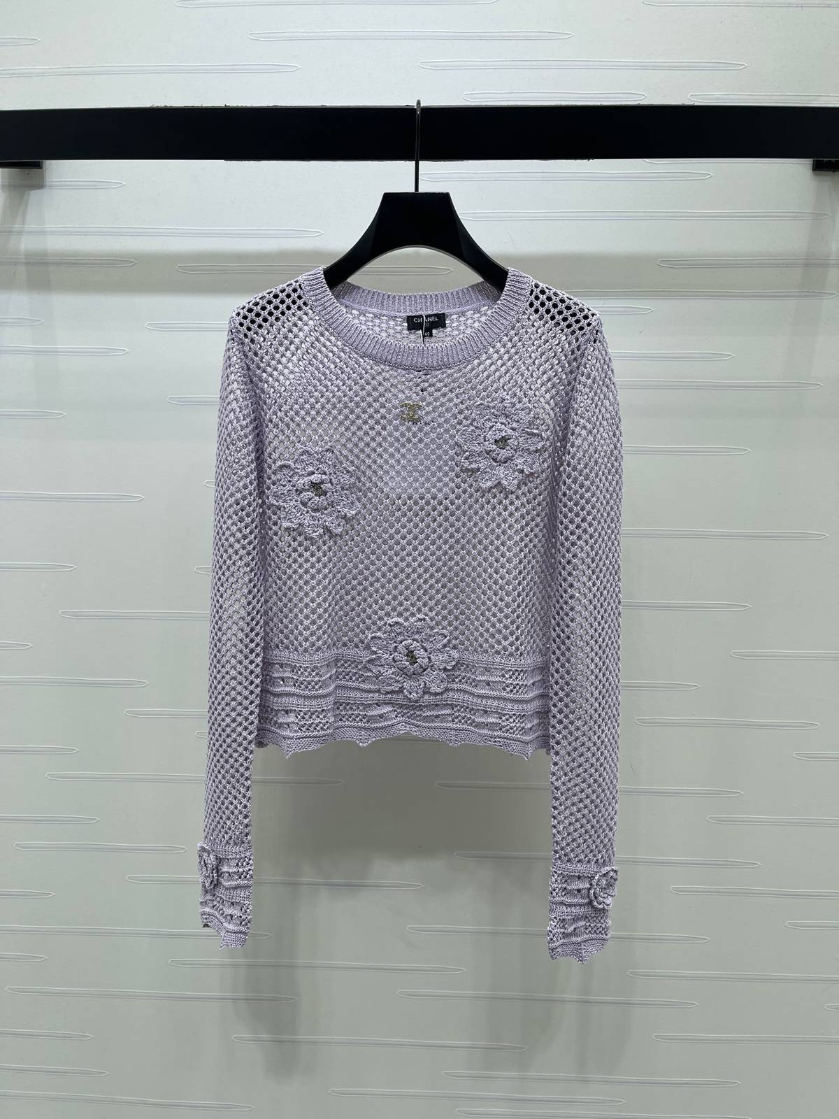 CHANEL シャネル ニットカーディガン 長袖 クルーネック ブラック