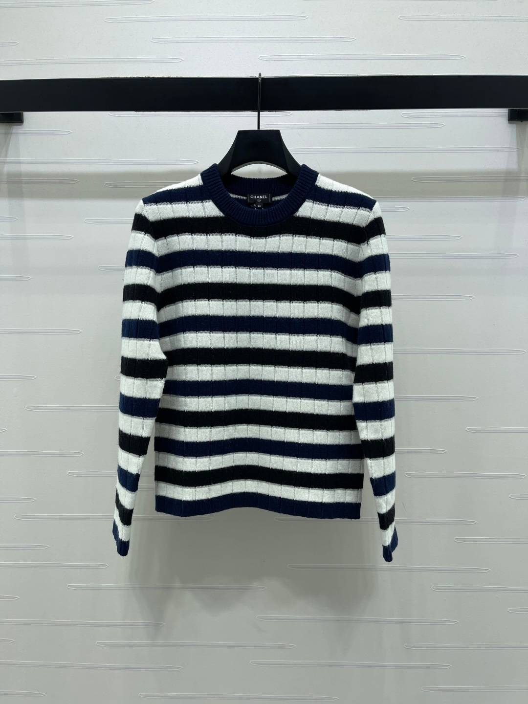 CHANEL シャネル ニットカーディガン 長袖 クルーネック ブルー