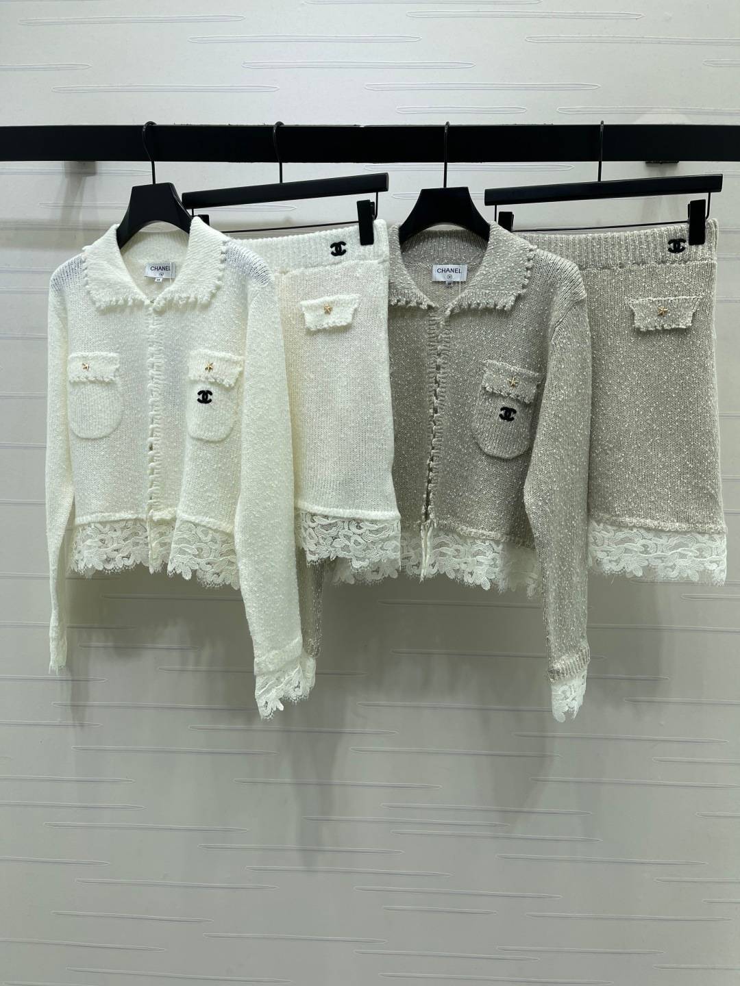 CHANEL シャネル ニットカーディガン 長袖 レディース ホワイト