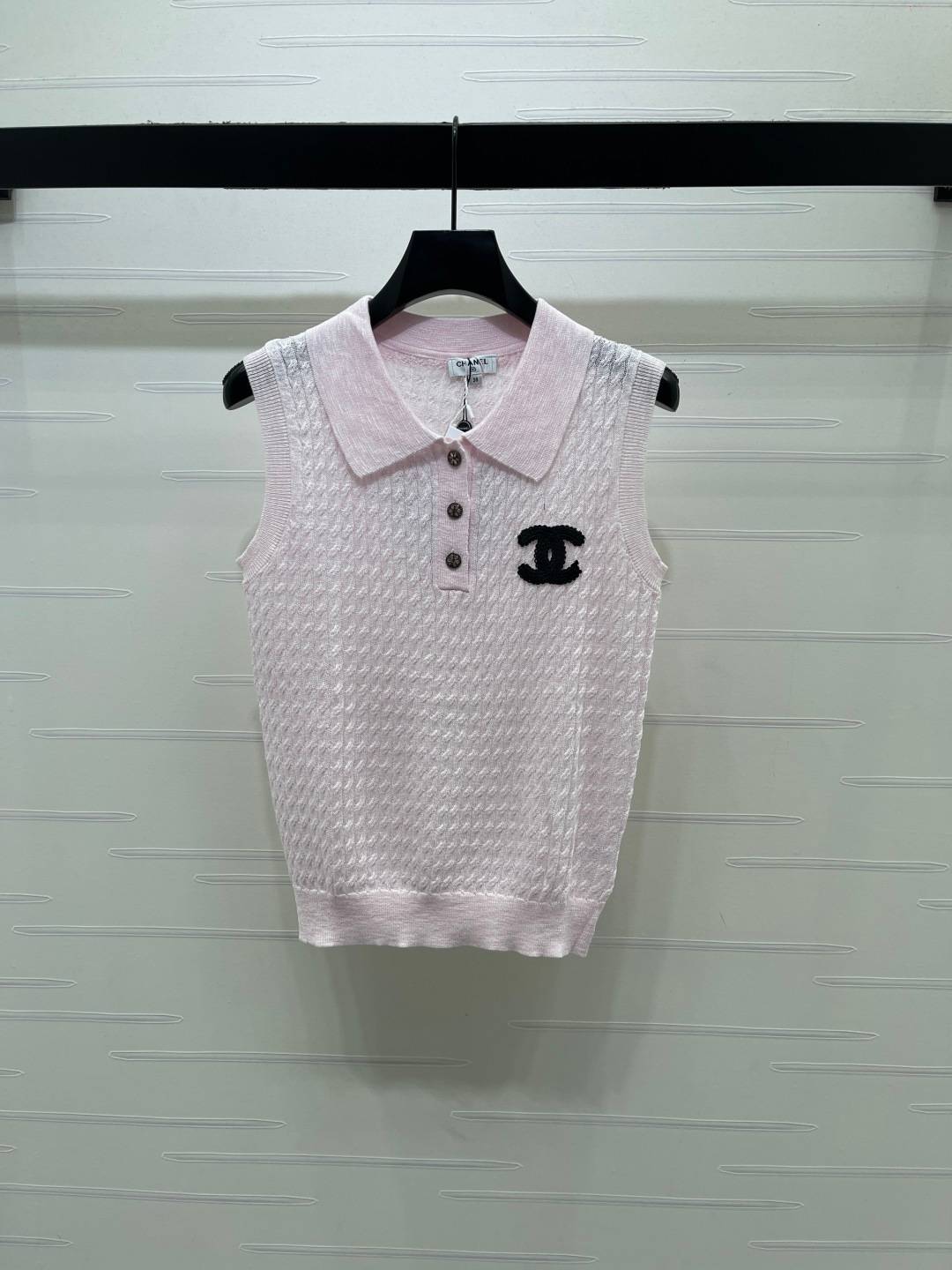 CHANEL シャネル ニットカーディガン ボタン レディース ピンク
