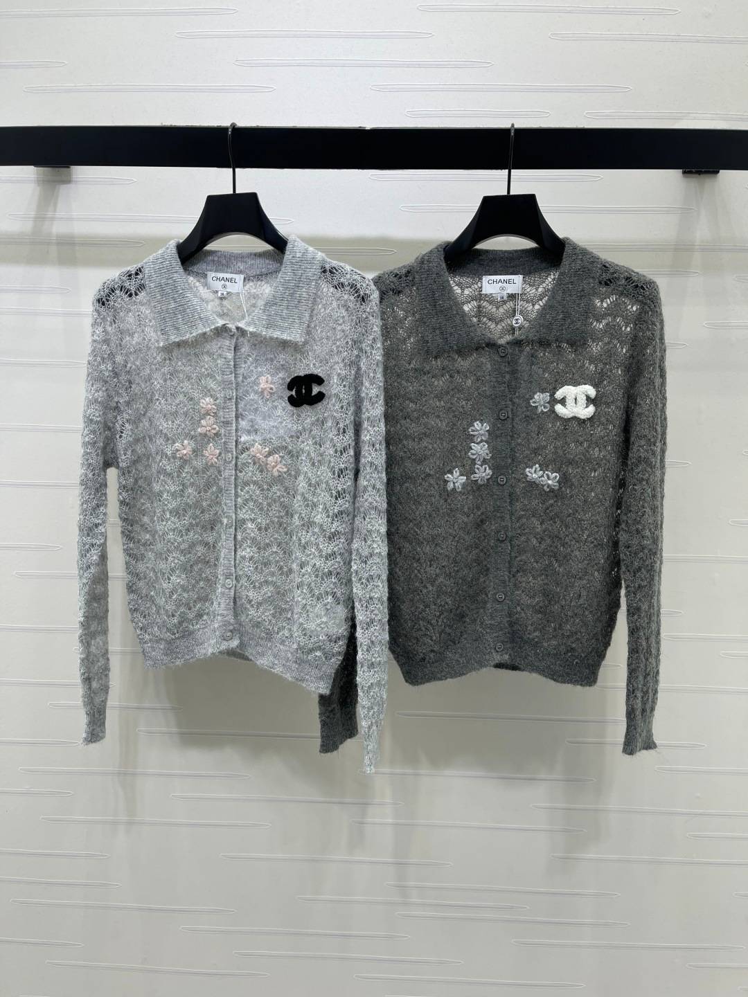 CHANEL シャネル ニットカーディガン 長袖 ボタン レディース ブラック ベージュ