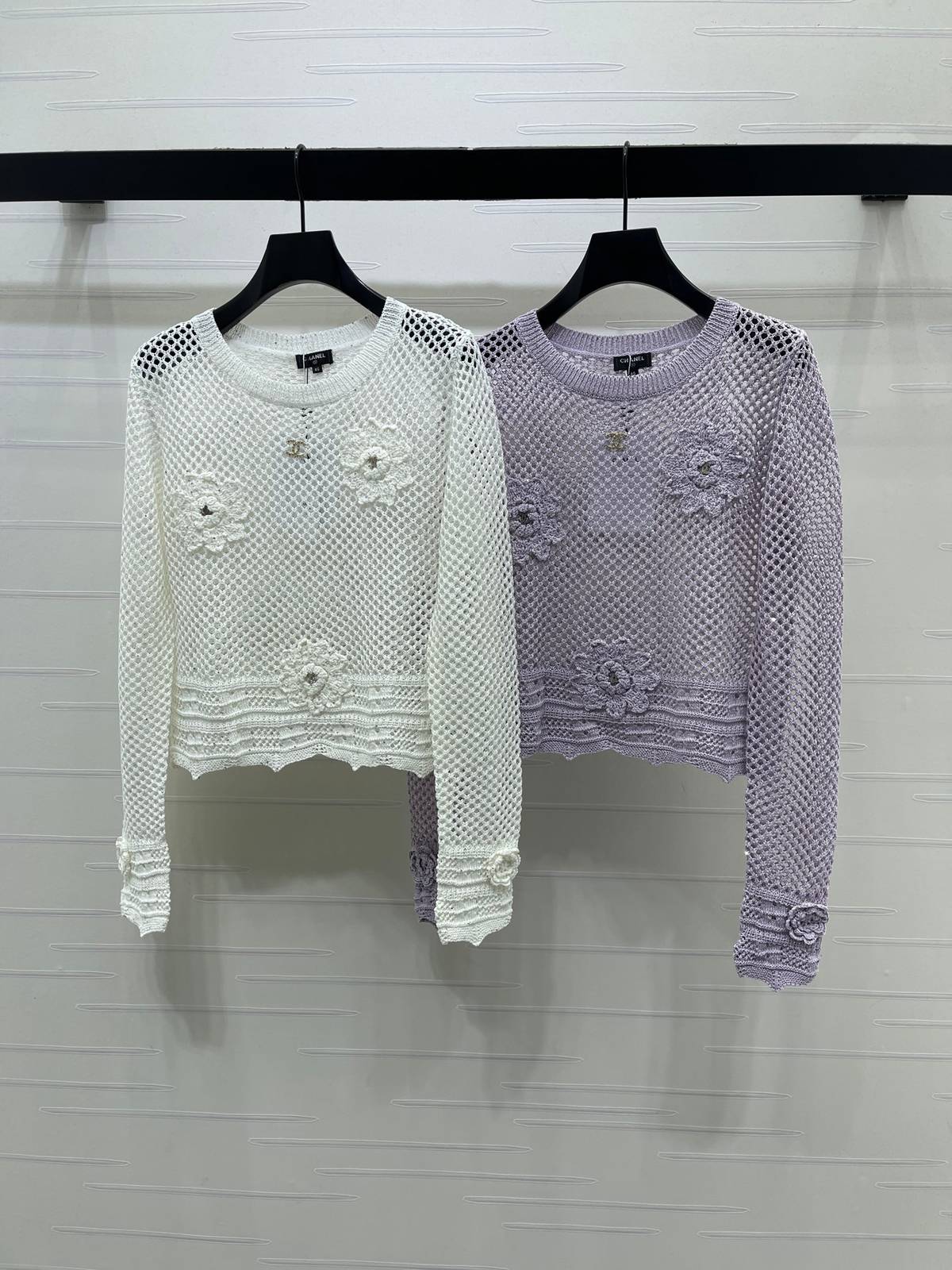 CHANEL シャネル ニットカーディガン 長袖 ロング丈 ブラック ベージュ
