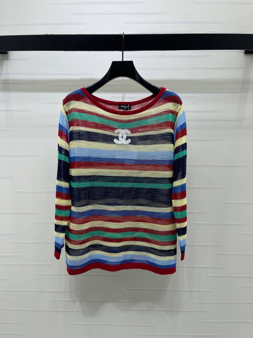 CHANEL シャネル ニットカーディガン 長袖 クルーネック レディース ブラック